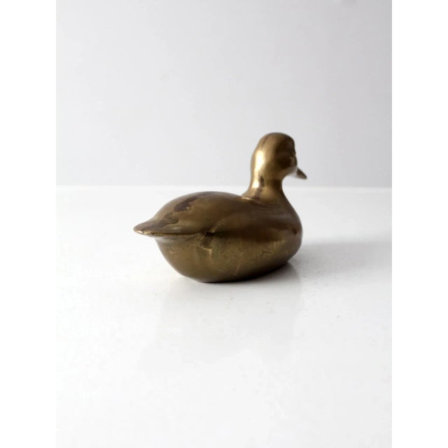 Mid Century Brass Duck For Sale - Image 9 of 10