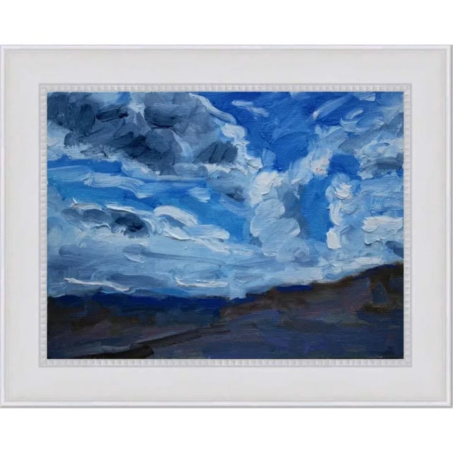 Contemporary Cloudscape, Nevada (Original Oil on Linen Panel) For Sale - Image 3 of 6
