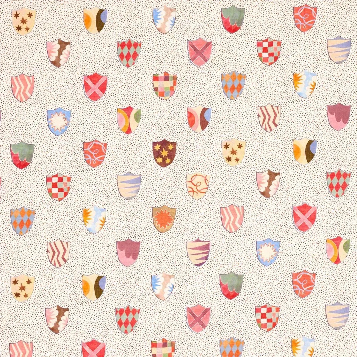 Sample - Schumacher x Happy Menocal Heraldic Fabric In Sprezzatura ...
