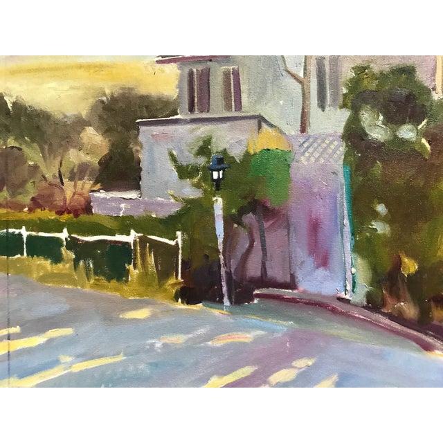 Realism Sun-Dappled House on the Hill Oil Painting For Sale - Image 3 of 5