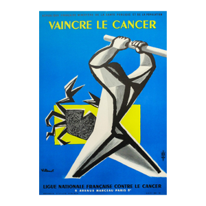 1957 French Original Poster - Vaincre Le Cancer (Villemot)