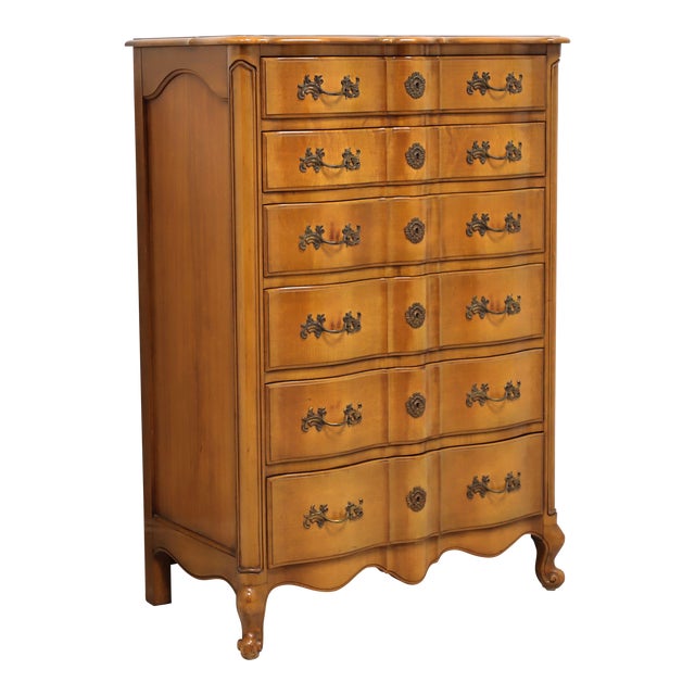 Flint & Horner Maple French Provincial Serpentine Chest of Drawers