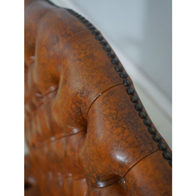 Georgian Tufted Leather Carved Arm Chair For Sale - Image 13 of 18