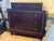 Presenting an authentic Barbara Barry for Baker stepped-top dresser. Finished in a dark wood stain, the piece features a...