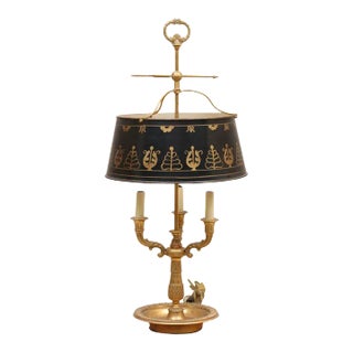Ormolu and Tole French Bouillotte Lamp For Sale
