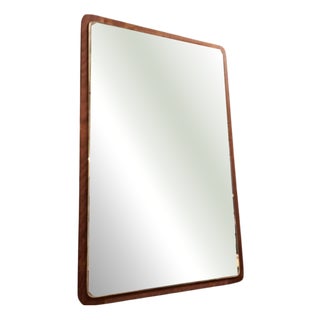 Vintage Danish Teak Mirror, 1950 For Sale