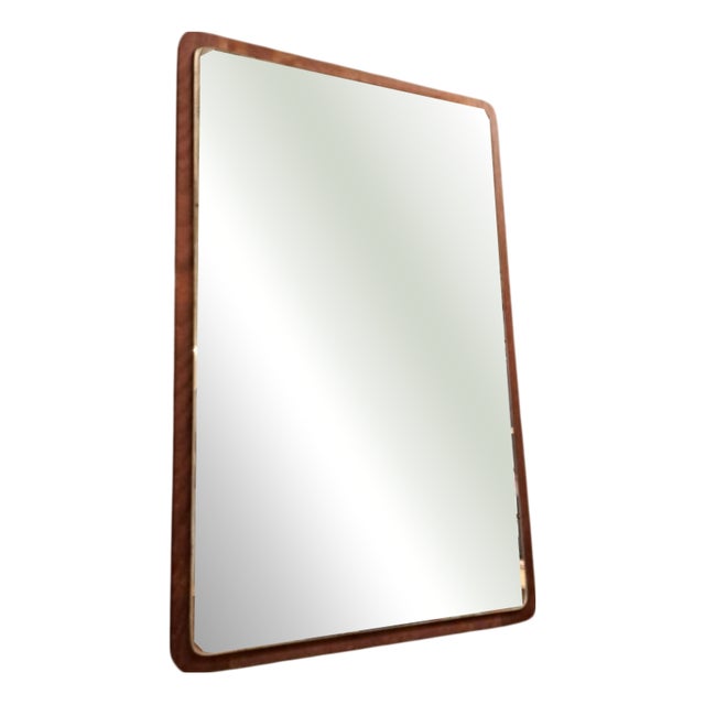 Vintage Danish Teak Mirror, 1950 For Sale