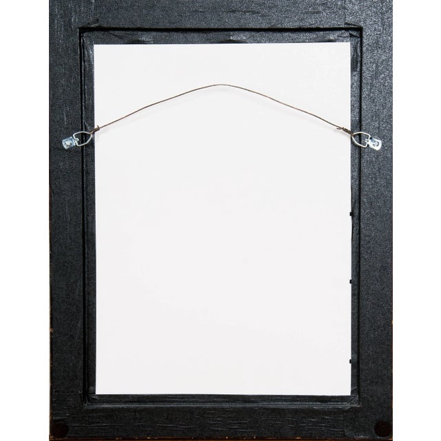 Red tortoise framed mirror in Flemish baroque style. Ebonized frame. Inner part has great detail. Size: 18.25"H x 14.25"W...