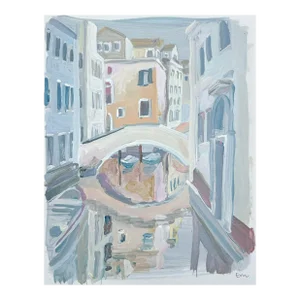 Venice Reflections III, Acrylic Painting on Paper