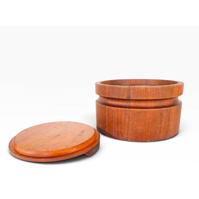 Wood Mid 20th Century Danish Modern Teak Ice Bucket For Sale - Image 7 of 10