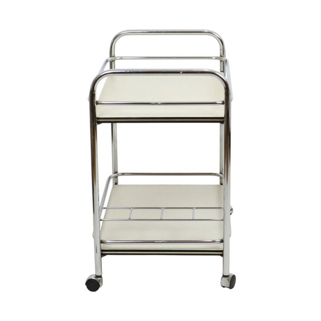 Vintage Serving Cart in Chrome, 1960s For Sale - Image 6 of 16