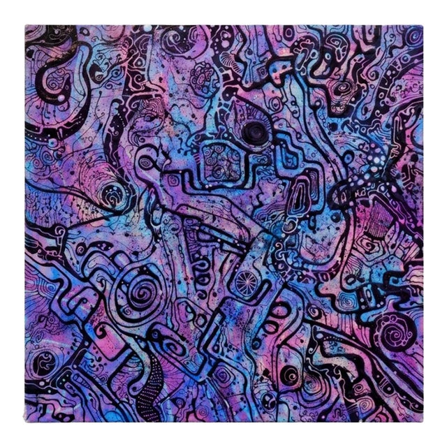 Alexander Arshansky Abstract Painting "Liquid Circuitry" For Sale