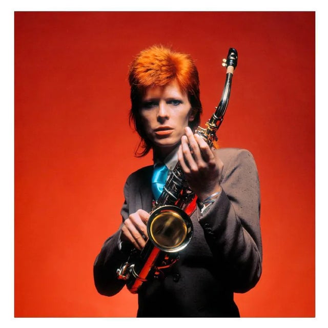 Mick Rock, Bowie and Sax, 1973, Estate Photograph Print For Sale