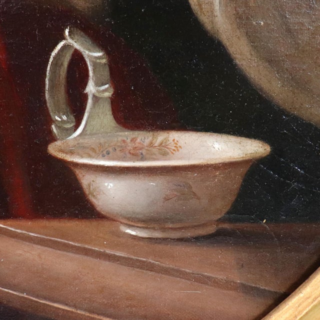 Mid-19th-Century French School Genre Painting, "Feeding the Bird" Evoking the Tradition of Greuze For Sale In Chicago - Image 6 of 18