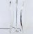1970s Tall Herbert Ritts Astrolite Clear Lucite "Tri Fin" Table Lamp For Sale - Image 9 of 13