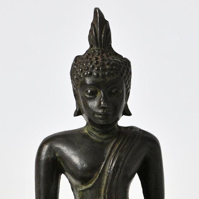 Antique French Spelter Buddha Figurine, 1920s For Sale - Image 9 of 11