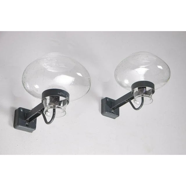 Wall lamps designed by Gunnar Asplund 1930s. Produced by ASEA in Sweden, 1950s. 4 available. This piece is attributed to...