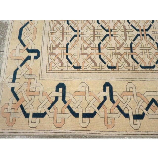 Textile Galerie Shabab Collection Mid-20th Century Turkish Anatolian Art Deco Style Accent Rug For Sale - Image 7 of 10