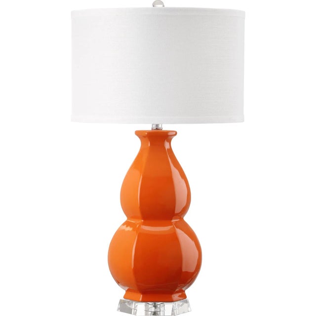 30-Inch H Gourd Table Lamp - Orange For Sale In Philadelphia - Image 6 of 6