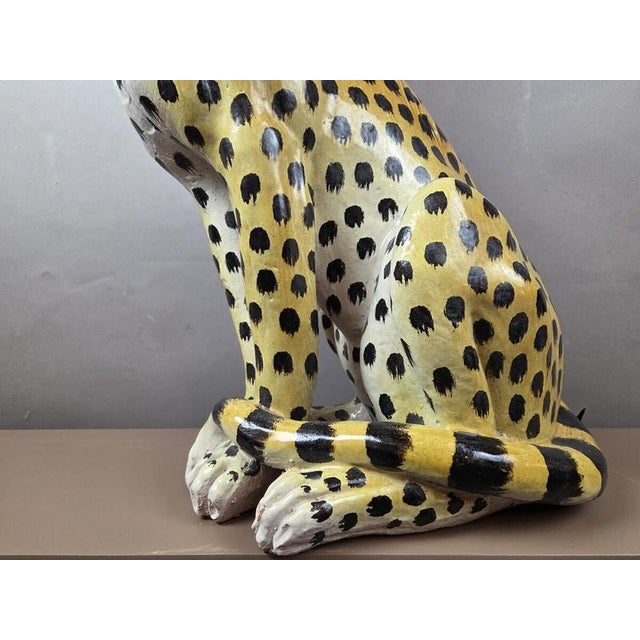 Glazed Terracotta Leopard, Italy, 1950s For Sale - Image 4 of 10