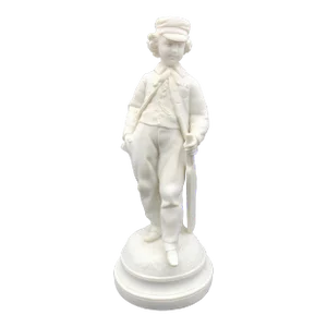 19th Century Staffordshire Parian Ware Cricket Figure of a Boy Cricketer