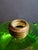 Vintage Hollywood Regency l.e. Smith Emerald Green Moon & Star Glass Finger Oil Lamp Brass Burner Chimney For Sale - Image 4 of 18