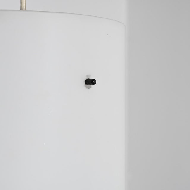 Opaline Glass Cylindrical Pendant Light, 1970s For Sale - Image 4 of 8
