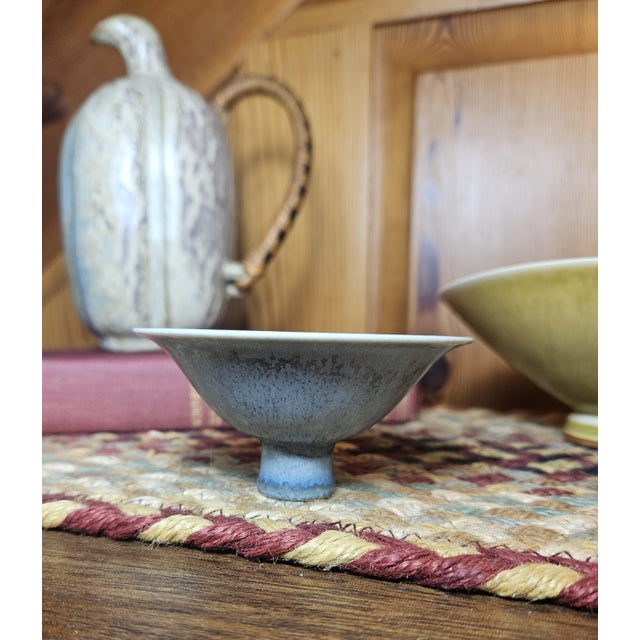 Mid-Century Modern Gunnar Nyland Blue Bowl For Sale - Image 3 of 13