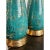 1960s Vintage Mid-Century Modern Ceramic Table Lamps in Turquoise and Gold - A Pair For Sale - Image 5 of 8