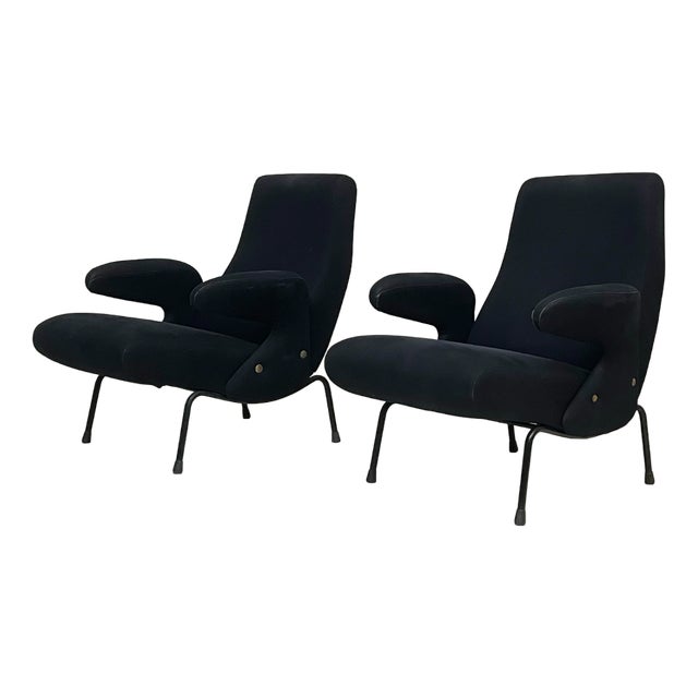 Set of Delfino Armchairs by Erberto Carboni from Arflex, 1950s For Sale