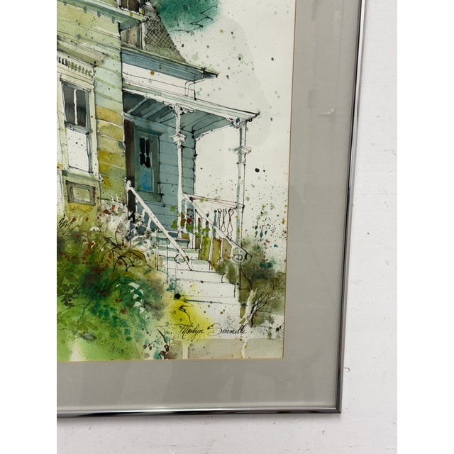 Marilyn Simandle Oldest House Framed Watercolor, Circa 1976 For Sale In San Francisco - Image 6 of 11