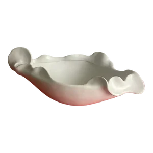 Horchow Freeform Matte White Centerpiece Contemporary Bowl