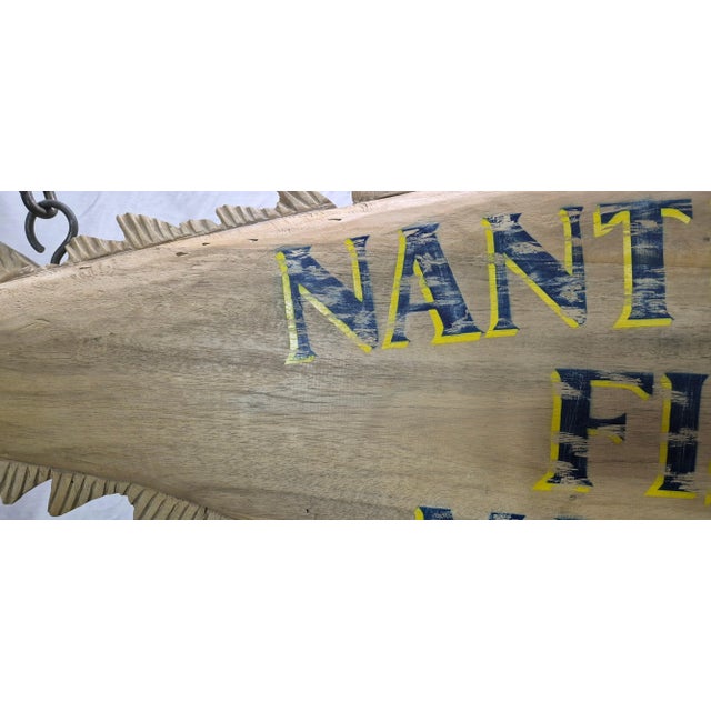 Nantucket Fish Market Trade Sign For Sale - Image 10 of 12