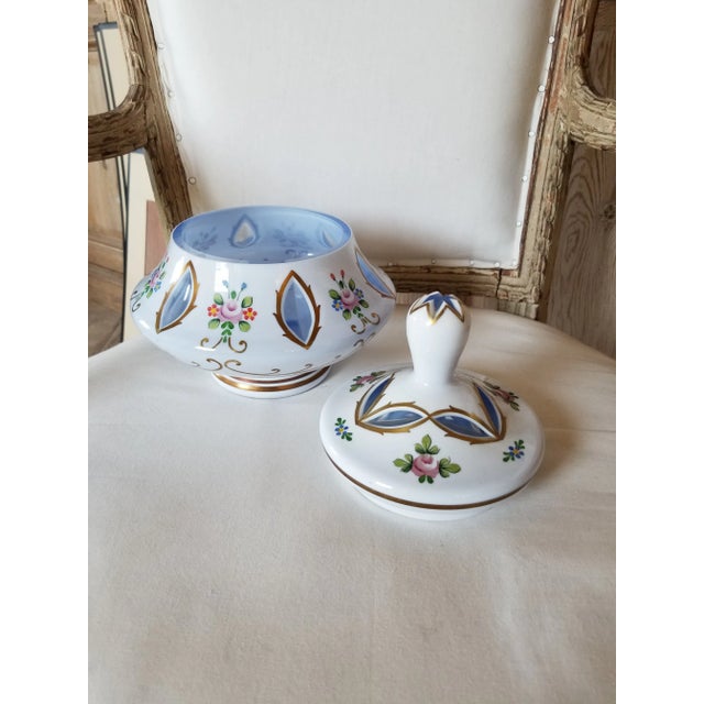 Vintage Bohemian Glass Candy Dish For Sale - Image 10 of 12