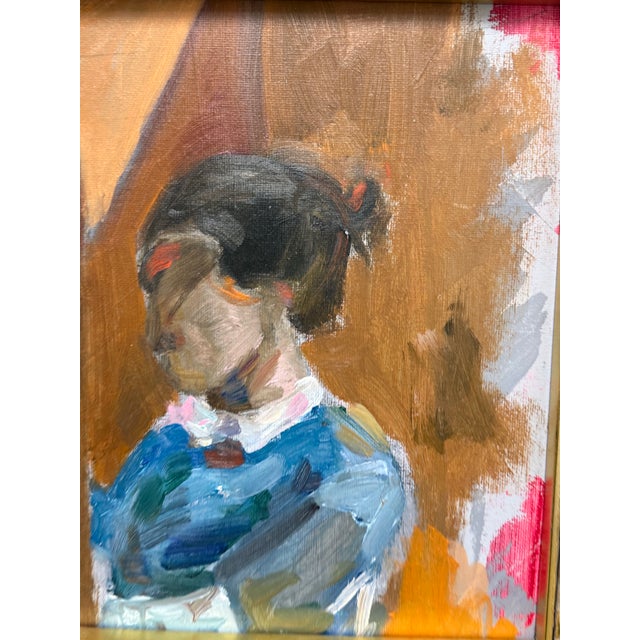 Impressionist Reproduction Artwork of Portrait of Young Girl, Framed For Sale - Image 10 of 12