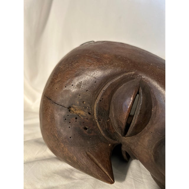 Wood 1960s Hand Carved Dan Ge Gon Zoomorphic Mask For Sale - Image 7 of 8