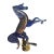 1960s Italian Cobalt Glass Horse With Gold Speckles Lamp Finial For Sale