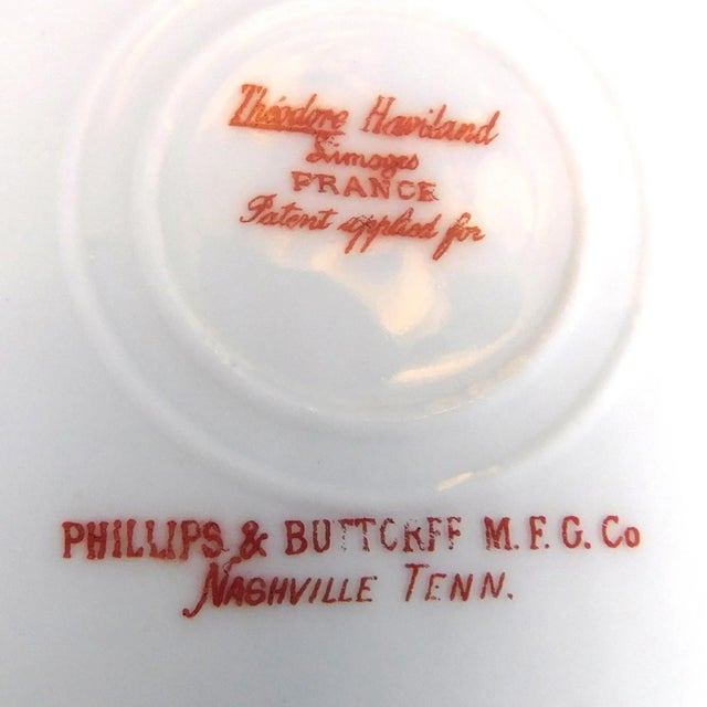 1900 - 1909 Antique Theodore Haviland Coupe Soup/Cereal Bowl in Schleiger 630-2 - Set of Six For Sale - Image 5 of 7