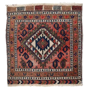 1930s Handmade Vintage Persian Kurdish Bagface Rug