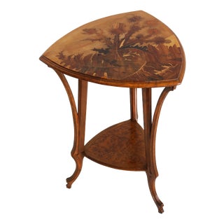 Antique French Art Nouveau Side Table by Emile Galle, 1900 For Sale
