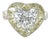 Oscar Heyman, 3.15 Carats Heart Diamond and Yellow Diamond Engagement Ring, Size 7.5 For Sale