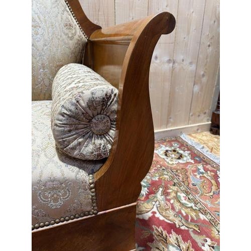 Louis Philippe Style Bench with Scrolls For Sale - Image 11 of 12