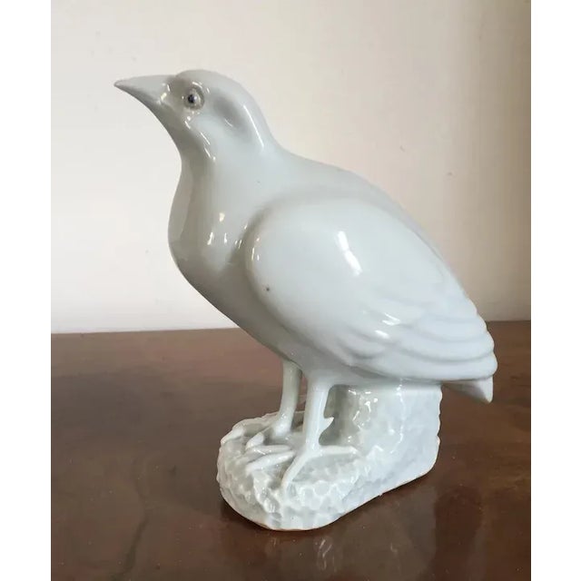 Chinese 19th Century Chinese Blanc de Chine Porcelain Model of a Game Bird For Sale - Image 3 of 11
