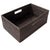 Wood Artifacts Rattan Rectangular Shelf Basket with Side Handles in Tudor Black - 16" For Sale - Image 7 of 11