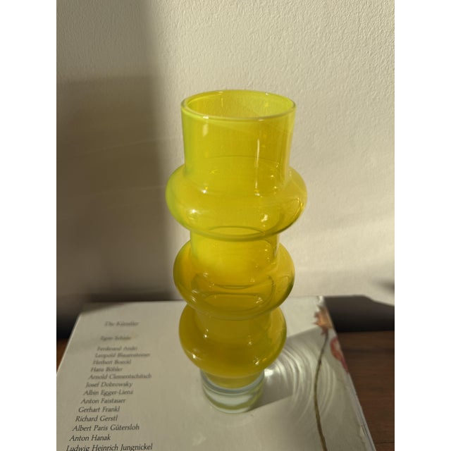 Yellow Cased Glass Bamboo Vase by Bo Borgström for Åseda Glasbruk, Sweden, 1960s For Sale - Image 14 of 18