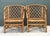 Vintage Trellis Rattan Lounge Chairs - A Pair For Sale In West Palm - Image 6 of 12