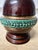 Arts & Crafts Vintage Green Brown Art Pottery Ceramic Vase For Sale - Image 3 of 6