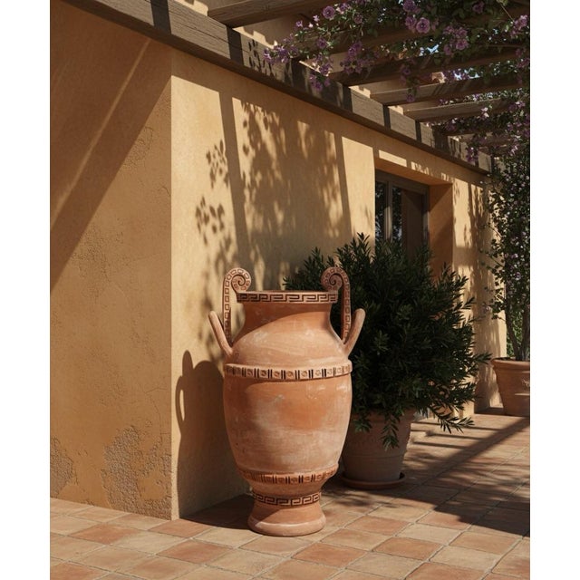 Monumental Tuscan Terracotta Volute Krater Urn – Handcrafted in Italy For Sale In West Palm - Image 6 of 7