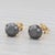 Art Deco New 2.25ctw Black Diamond Stud Earrings 14k Yellow Gold Round Solitaires - 2 Pieces For Sale - Image 3 of 6