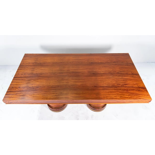 20th Century Art Deco Flamed Mohagany Desk For Sale In Austin - Image 6 of 12